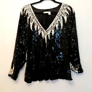 Vintage sequin blouse.